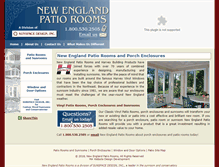 Tablet Screenshot of newenglandpatiorooms.com